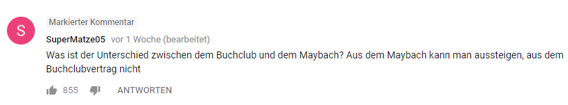 Maybach oder Buchclub